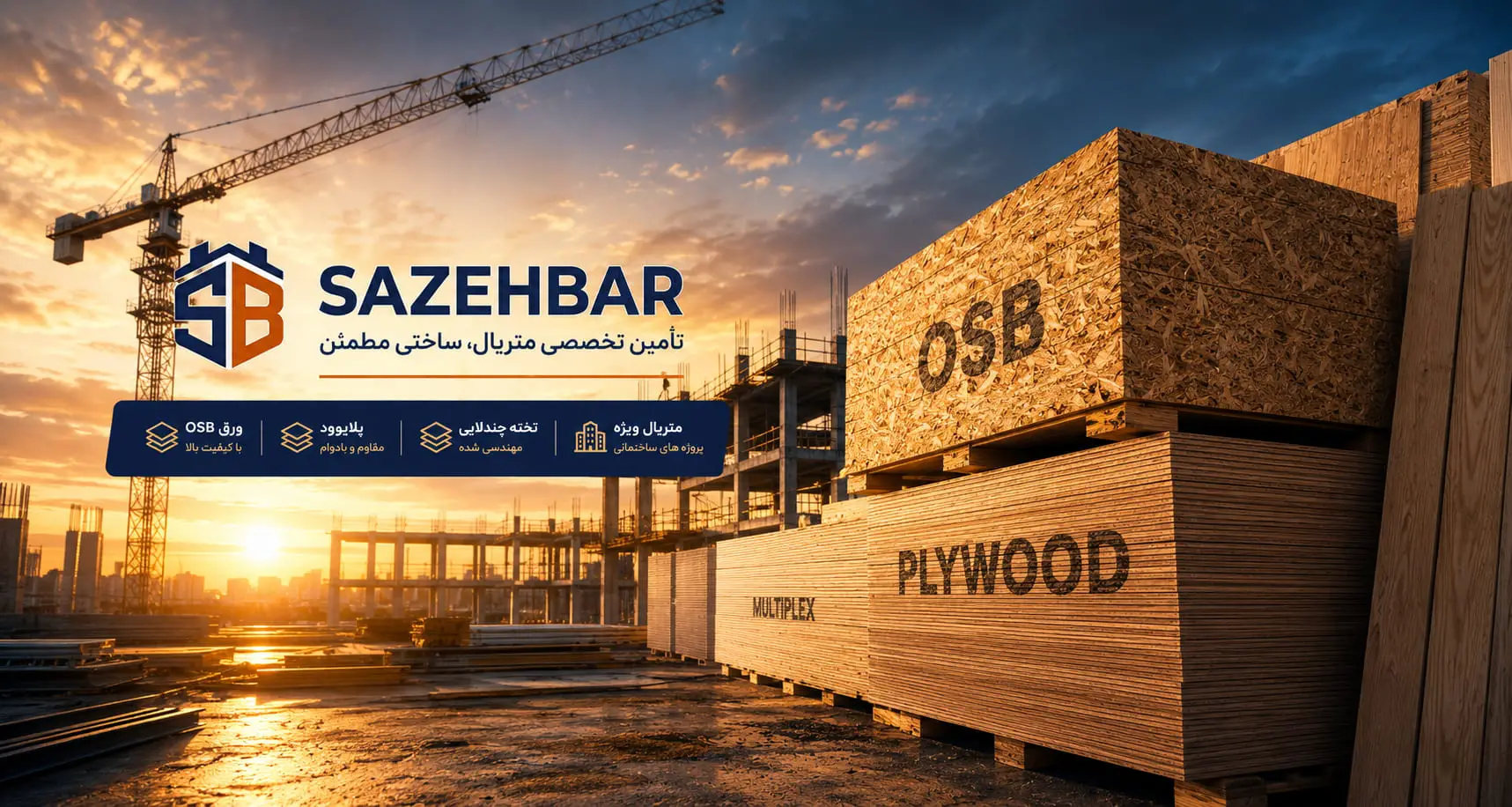 خرید انواع ورق osb، پلای‌وود و تخته چند لایی ساختمانی ضخامت 6 تا 25 میل